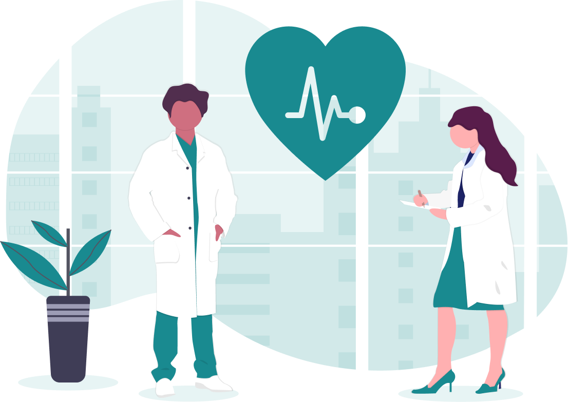 animation of doctor working